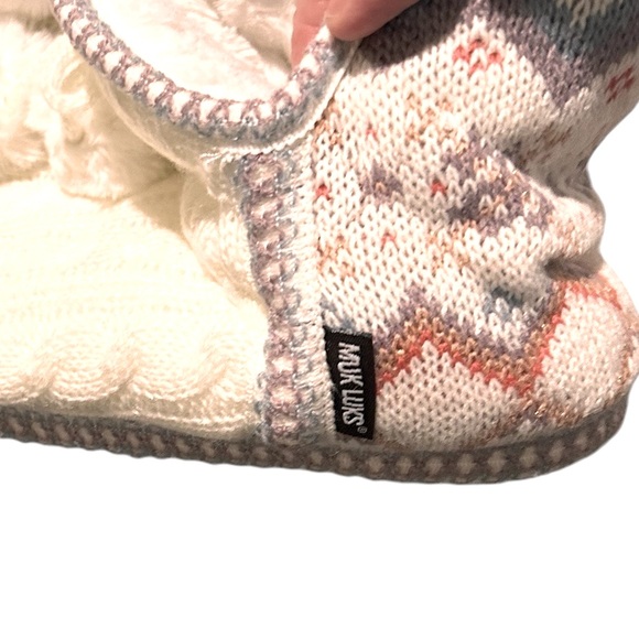Muk Luks Women's Slippers Ghost Fairisle, Medium 7-8 - Picture 3 of 6